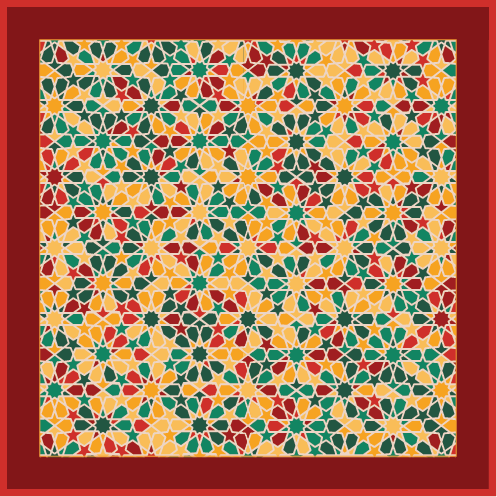 Foulard Carrelage double