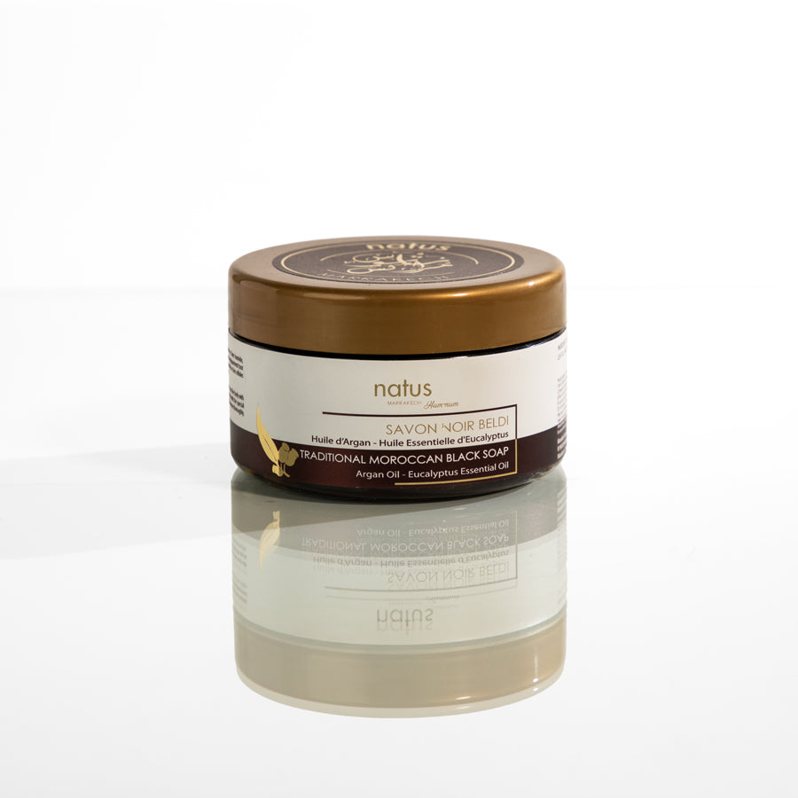 Beldi Eucalyptus black soap refill with argan oil