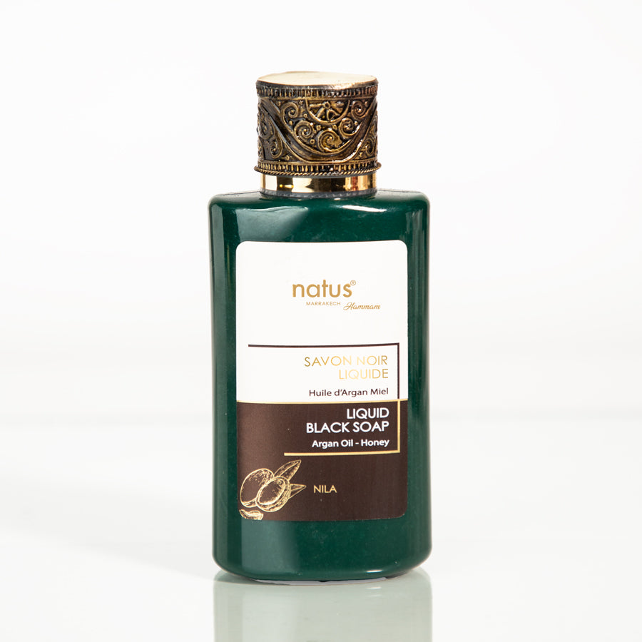 Savon noir liquide l'huile d'Argan, Nila et Miel - 200ml Natus Marrakech Savon noir liquide l'huile d'Argan, Nila et Miel - 200ml Natus Marrakech