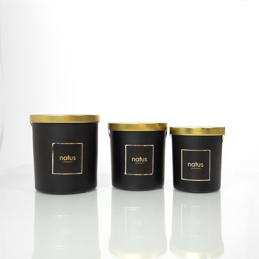 Set 3 Verres pour bougie perlée