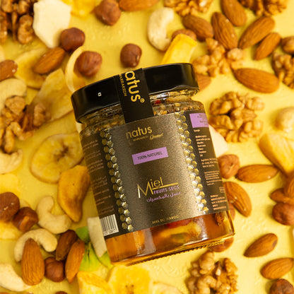 Miel aux fruits secs 100% Naturel - Mélange Énergétique Naturel