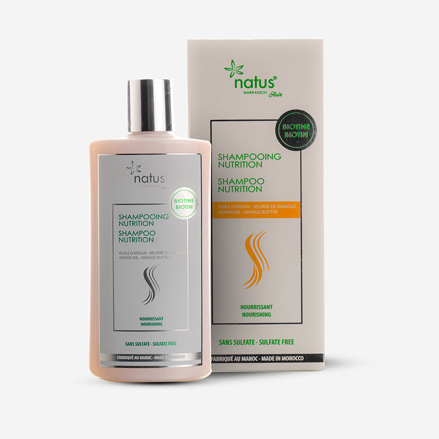 SHAMPOOING NUTRITION BIOTINE BEURRE DE MANGUE &amp; ARGAN - 250ml