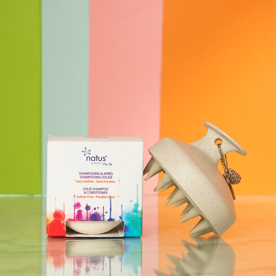 Brosse en silicone - Massage du cuir Chevelu