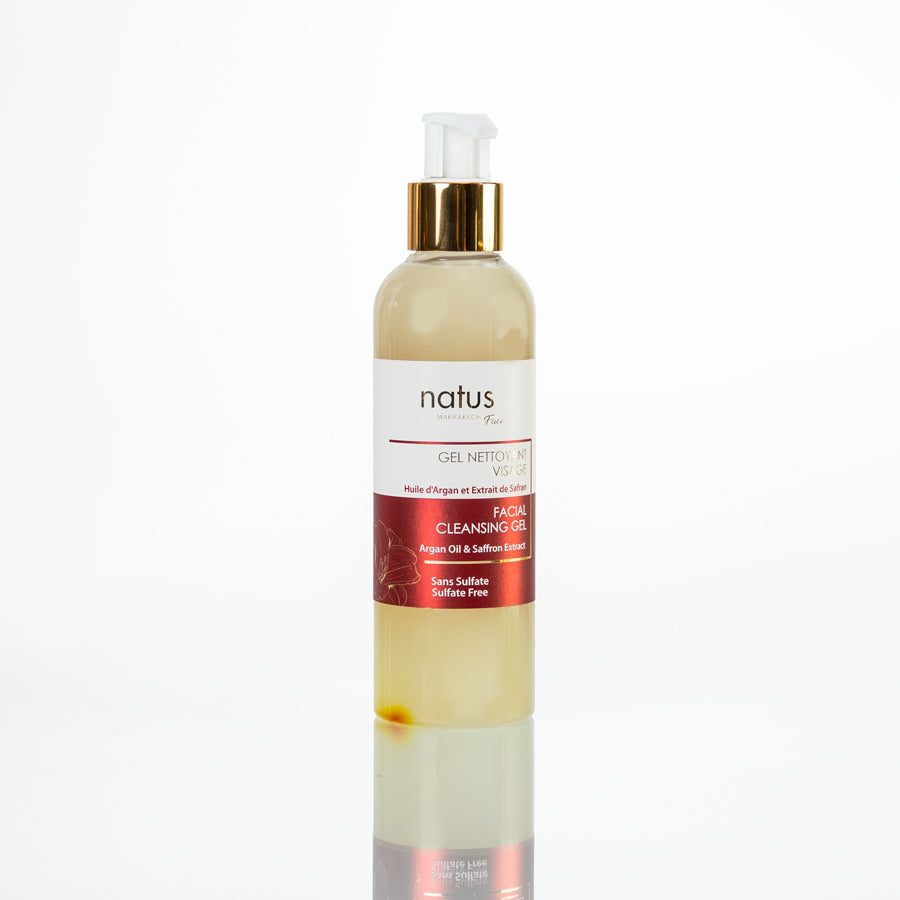 GEL NETTOYANT VISAGE 200ml - Huile d'Argan & Extraits de Safran