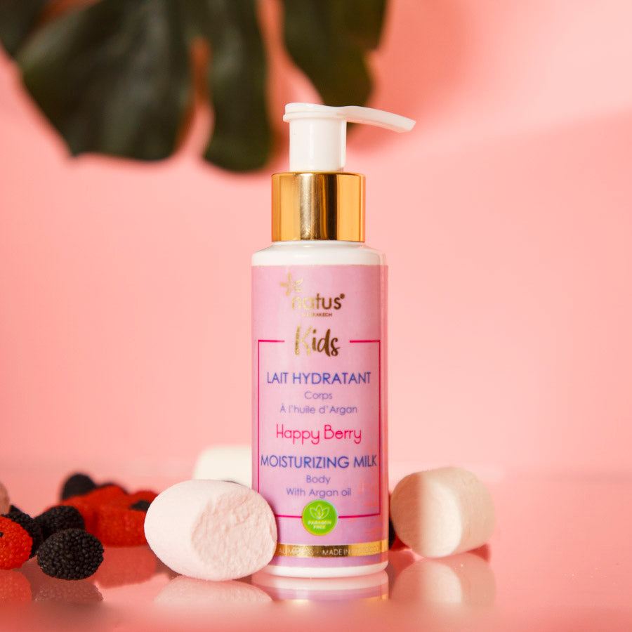 Lait hydratant corps à l'huile d'argan Happy Berry 100ml