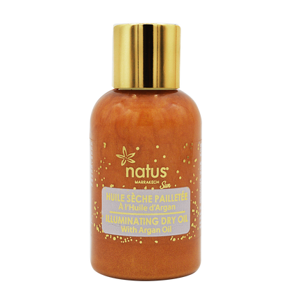 Glittery dry oil with argan oil